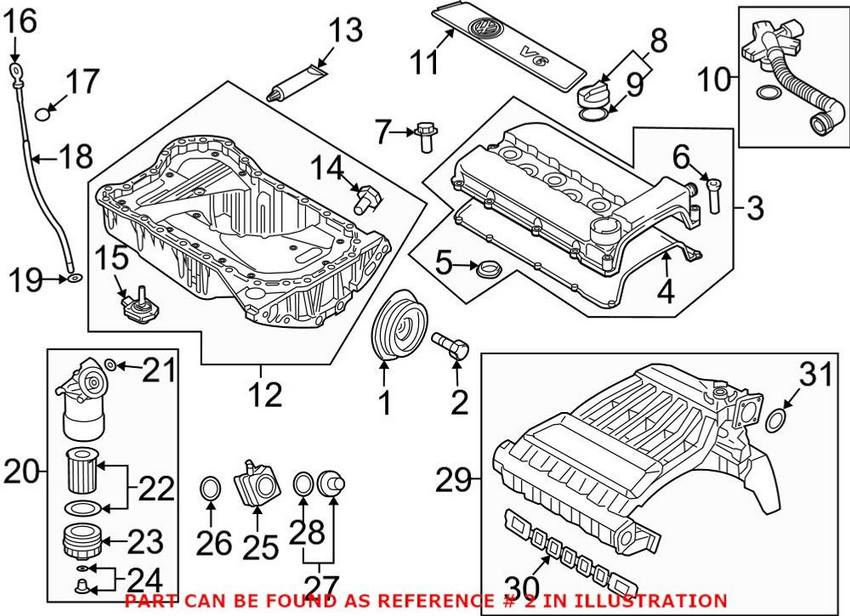 Audi VW Crankshaft Bolt N0100876